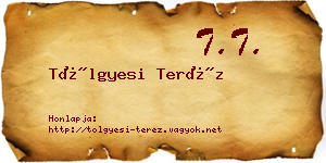 Tölgyesi Teréz névjegykártya