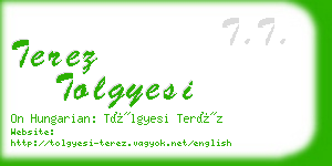 terez tolgyesi business card